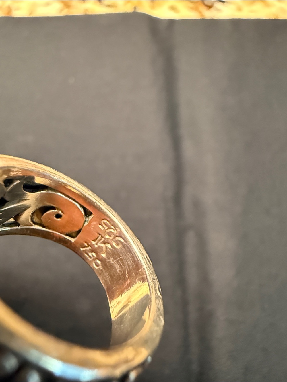 John Hardy Women's Two-Tone Filigree Swirl Statement Ring in Silver and Gold - Picture 3 of 4